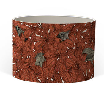 A Prickle Of Hedgehogs Lampshade Red, 5 of 6
