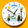 Children's Personalised Police Themed Bedroom Clock, thumbnail 4 of 7