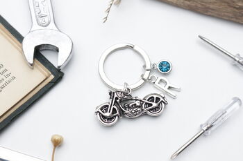 Motorbike Personalised Keyring Biker Gift. Motorbike Present For Him, 3 of 9