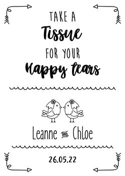 Happy Tears Wedding Tissues | Wedding Favours, 7 of 8