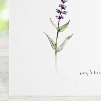 Sympathy Card, Loss Memorial Card, Wild Flower Zx1, 3 of 3