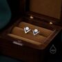 Sterling Silver White Opal Chevron Stud Earrings, thumbnail 1 of 12