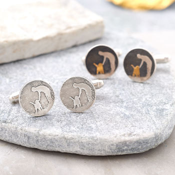 Personalised Sterling Silver Dog Lovers Cufflinks, 2 of 6