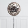 Personalised Snakeskin Plume Inflated Orb Balloon, thumbnail 1 of 2