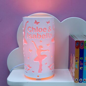 Personalised Ballerina And Butterfly LED Night Light, 2 of 5