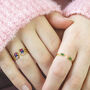 Baguette Birthstone Stacking Ring, thumbnail 2 of 6