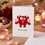 Funny Monster Valentine’s Card, thumbnail 2 of 6