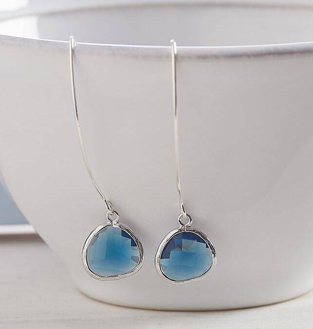 montana silver faceted glass raindrop earrings by simply suzy q ...