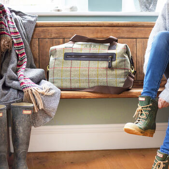 Personalised Wool Tweed Holdall, 2 of 5
