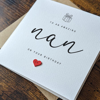Personalised Handmade Birthday Card For Special Nanny, 2 of 4