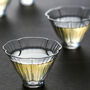Floral Glass Sake Cup Set Of Two, thumbnail 1 of 9