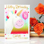 Personalised Unicorn Rainbow Birthday Card, thumbnail 4 of 8