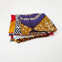 African Print Assorted Patchwork Square Remnants, thumbnail 4 of 5