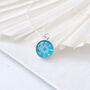 Sterling Silver Compass Necklace In Teal, thumbnail 2 of 7