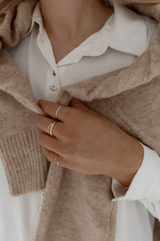 Handmade Smooth Domed Silver Or Gold Laura Ring, 8 of 10