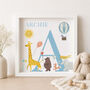 Personalised Safari Parade Name Print For Boy Or Girl, thumbnail 5 of 8