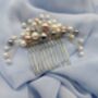 Pearl Hair Comb With White, Grey And Lilac Pearls, thumbnail 4 of 9