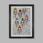 Over The Cobbles Cycling Poster Print, thumbnail 1 of 4