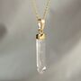 Raw Crystal Gold Plated Necklace, thumbnail 1 of 3