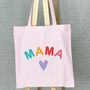 Mama Tote Bag Bright With Hearts, thumbnail 2 of 5