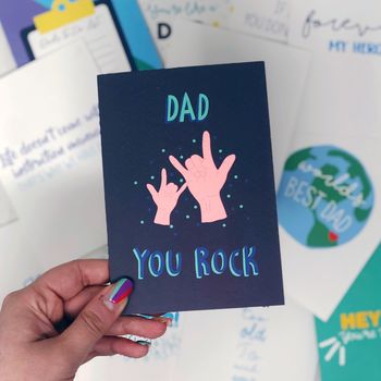 Father's Day Card 'Dad You Rock' Card, 3 of 4