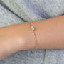 Delicate Circle And Heart Sparkly Bangle, thumbnail 1 of 6