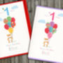 First Birthday Or Choose Your Age Bear Card, thumbnail 2 of 7