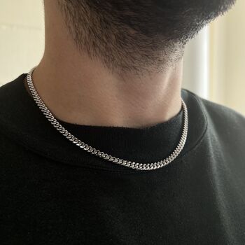 925 Sterling Silver 5mm Miami Cuban Link Chain Necklace, 6 of 12