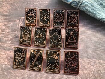 Tarot Card Enamel Pin Selection, 10 of 11