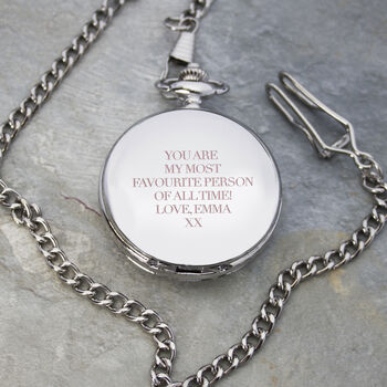 Personalised Silver Plated Heritage Pocket Watch, 2 of 7
