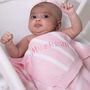 Personalised Striped Pink Baby Blanket, thumbnail 2 of 6