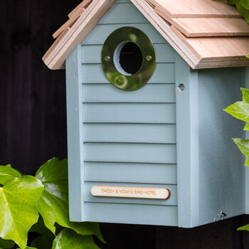 Personalised Wooden Garden Bird Nest Box, 5 of 12