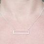Recycled Silver Horizontal Frame Necklace, thumbnail 1 of 4