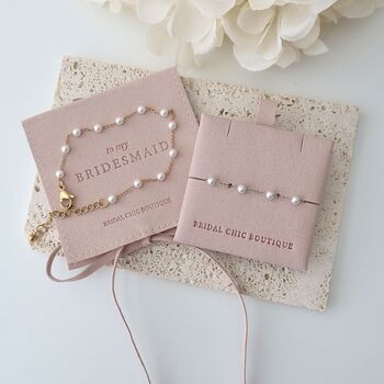 Bridesmaid Bracelet 18k Gold Plated Wedding Gift Idea, 2 of 5