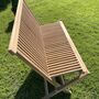 Teak Folding Bench Choose With Or Without Arms, thumbnail 4 of 7