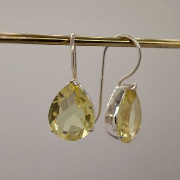 Lemon Quartz Sterling Silver Earrings, 7 of 10