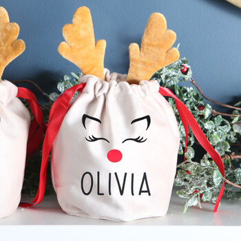 Personalised Christmas Reindeer Pouch, 2 of 4