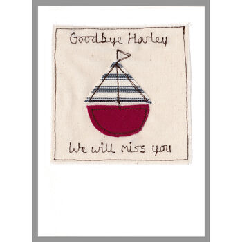 Personalised Sailing Boat Leaving Card, 6 of 12