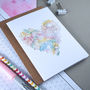 Floral Watercolour Heart | Birthday Card For A Friend, thumbnail 3 of 6