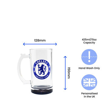 Engraved Official Chelsea 20oz Beer Mug, 3 of 4