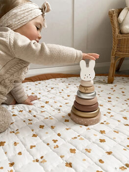 Personalised Wooden Pink Bunny Stacking Toy, 6 of 9