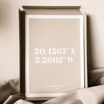 Personalised Minimal Coordinate Typography Print, 5 of 10