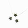 Black Hematite 6mm Star Silver Or Gold Necklace, thumbnail 2 of 5