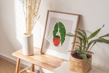 Begonia Houseplant Illustrated A4 Plant Art Print, 2 of 12