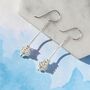 Sterling Silver Long Coiled Charm Drop Earrings, thumbnail 1 of 10