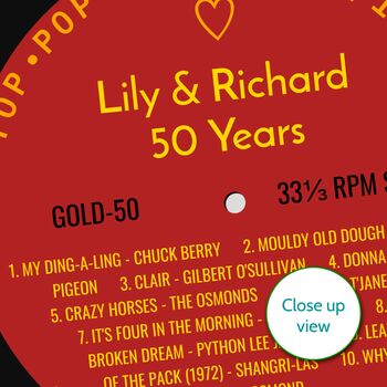 Personalised 50th Anniversary Print Music Gift 1973, 8 of 12