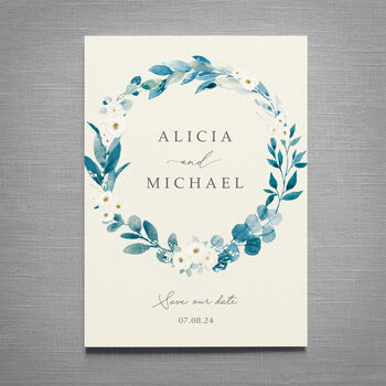 Alicia Blue Wedding Invitation, 4 of 6