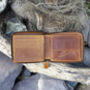 Personalised Zip Around Tan Leather Wallet Rfid Men's, thumbnail 6 of 7