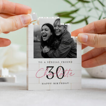 Personalised Birthday Photo Block For Best Friend, 6 of 10