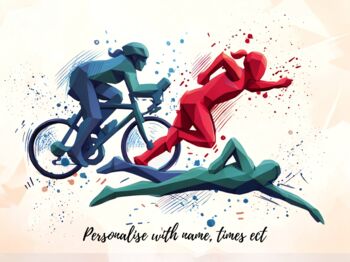 Custom Personalised Triathlon Print, 3 of 7